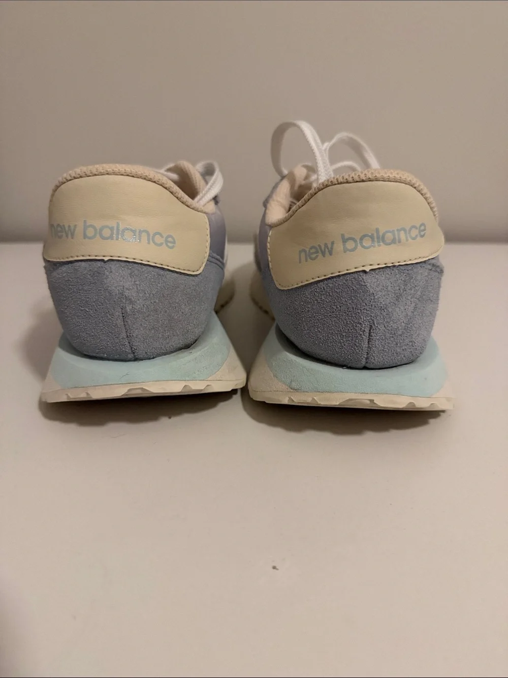 New Balance Women's Retro Runner Sneakers - Cream, Light Blue & Gray
